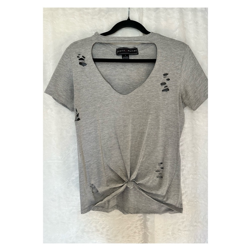 •Polly & Esther• distressed tshirt